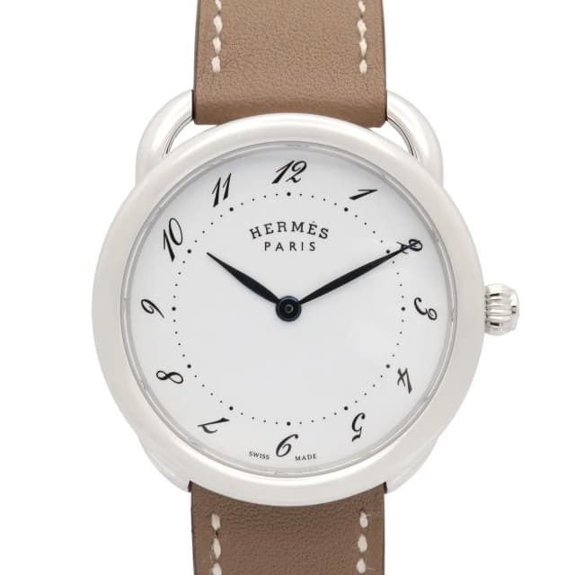Hermès Watch White Stainless Steel Leather Also Boys in White Leather from The Reluxe, photo 1 of 1