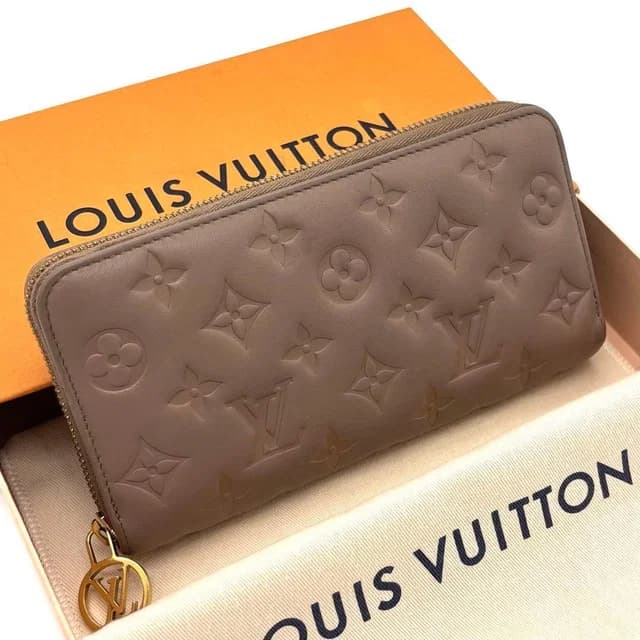Louis Vuitton Cousin Zippy Wallet Zip Around Beige in Beige Lambskin from The Reluxe, photo 1 of 1