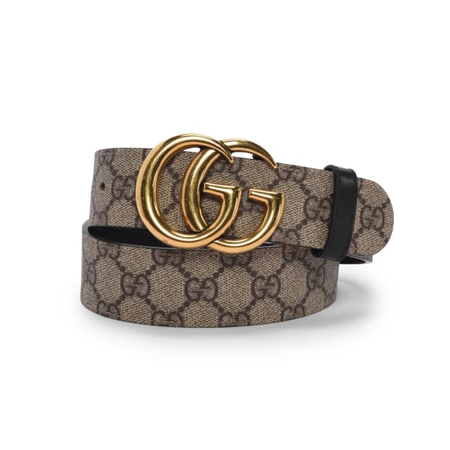 Gucci & GG Supreme GG Marmont Reversible Belt in Black Leather from Blue Spinach, photo 1 of 1