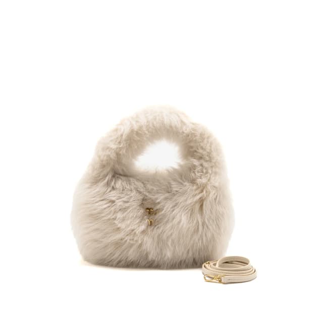 Miu Miu Wander Bag Shearling Light Grey GHW in Grey from EMIER, photo 1 of 1