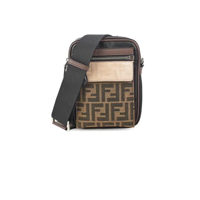 Fendi Monogram/Black Men's Crossbody in Black Canvas from The Purse Affair, photo 1 of 1