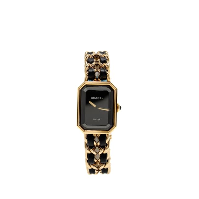 Chanel Size L PREMIÈRE ÉDITION ORIGINALE WATCH, Steel Coated in Black Leather from EMIER, photo 1 of 1
