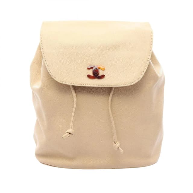 Chanel Backpack CC Logo Light Beige Caviar Leather in Beige Caviar leather from The Reluxe, photo 1 of 1