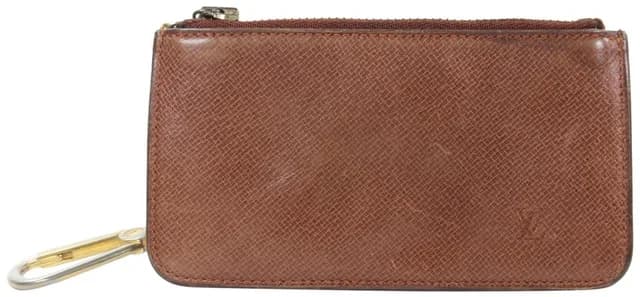 Louis Vuitton Brown Taiga Leather Key Pouch in Brown Leather from Bagriculture, photo 1 of 1
