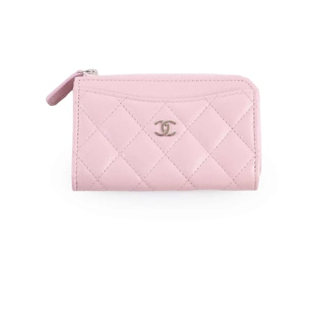 Chanel Caviar Zip Cardholder (microchip) in Pink Caviar leather from The Purse Affair, photo 1 of 1
