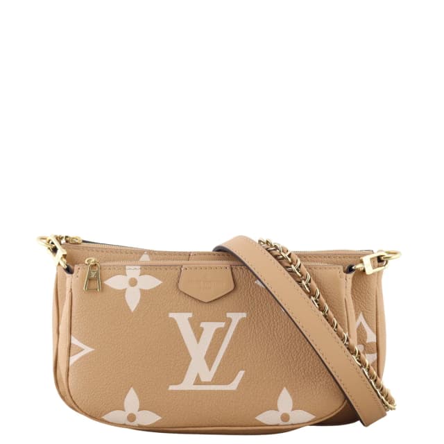 Louis Vuitton Multi Pochette Accessoires Monogram Empreinte Giant Bicolour in Leather from Luxe.It.Fwd, photo 1 of 1
