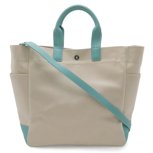 Tiffany & Co. Tote 2-Way Shoulder Bag Canvas Ivory in White Canvas from The Reluxe, photo 1 of 1