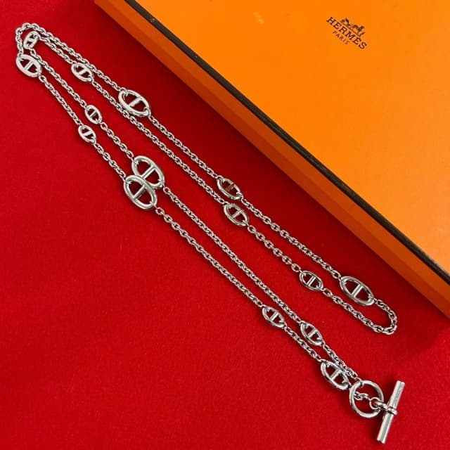 Hermès Farandole Necklace 925 Sterling Silver Long Chain in Silver from The Reluxe, photo 1 of 1