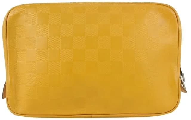 Louis Vuitton Yellow Damier Infini Toiletry Pouch GM Trousse Toilette in Yellow Leather from Bagriculture, photo 1 of 1