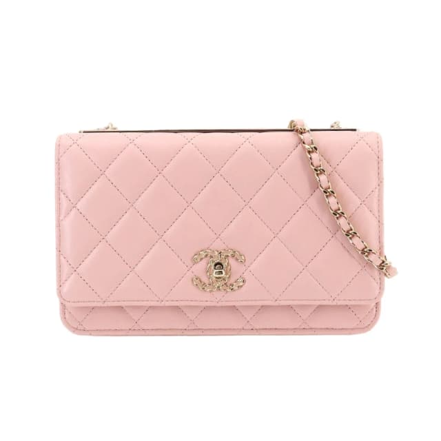 Chanel Trendy CC Chain Wallet Lambskin Pink Gold Shoulder Bag in Pink Lambskin from The Reluxe, photo 1 of 1