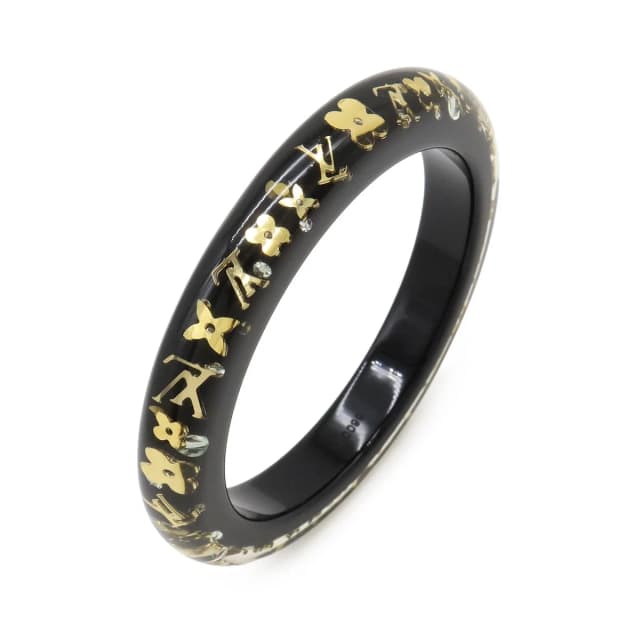 Louis Vuitton Bracelet Ankle John Bangle Rhinestone Clear Dark Brown in Brown Resin from The Reluxe, photo 1 of 1