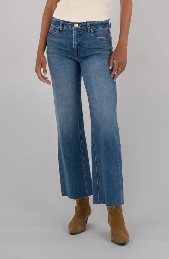 KUT from the Kloth Kelsey Raw Hem Kick Flare Jeans, image 1 of 1 from Nordstrom Rack