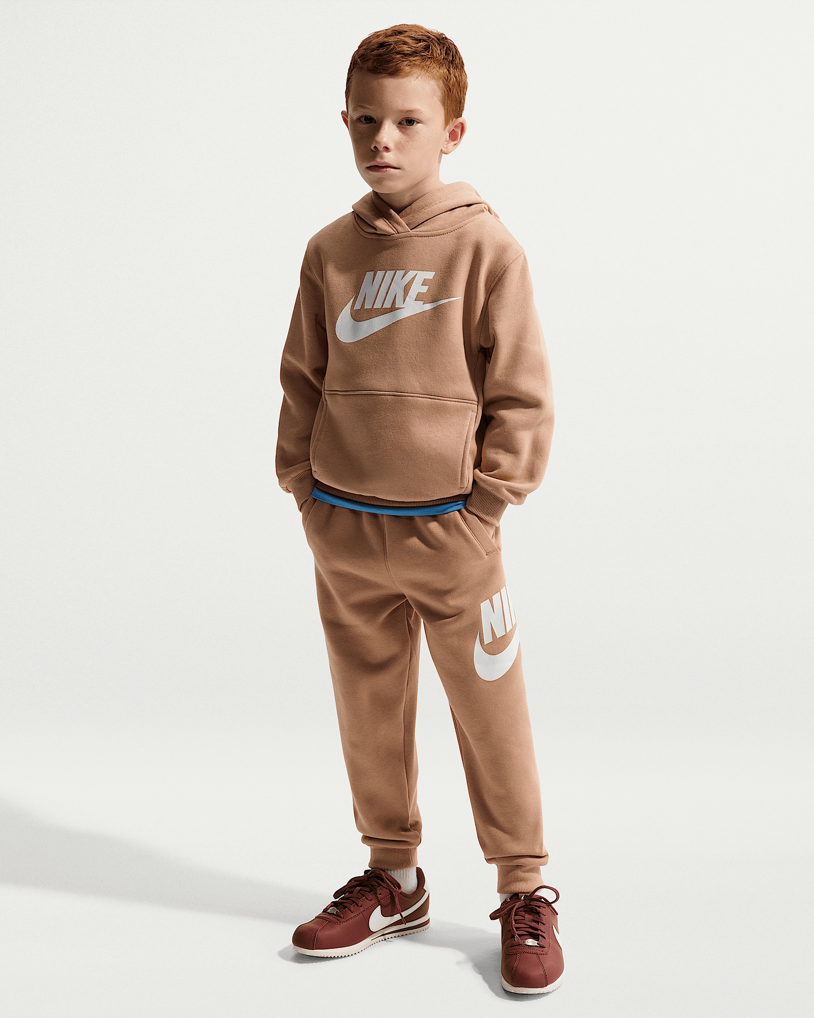 Nike Sportswear Club Fleece in Brown, image 1 of 1 from Nike