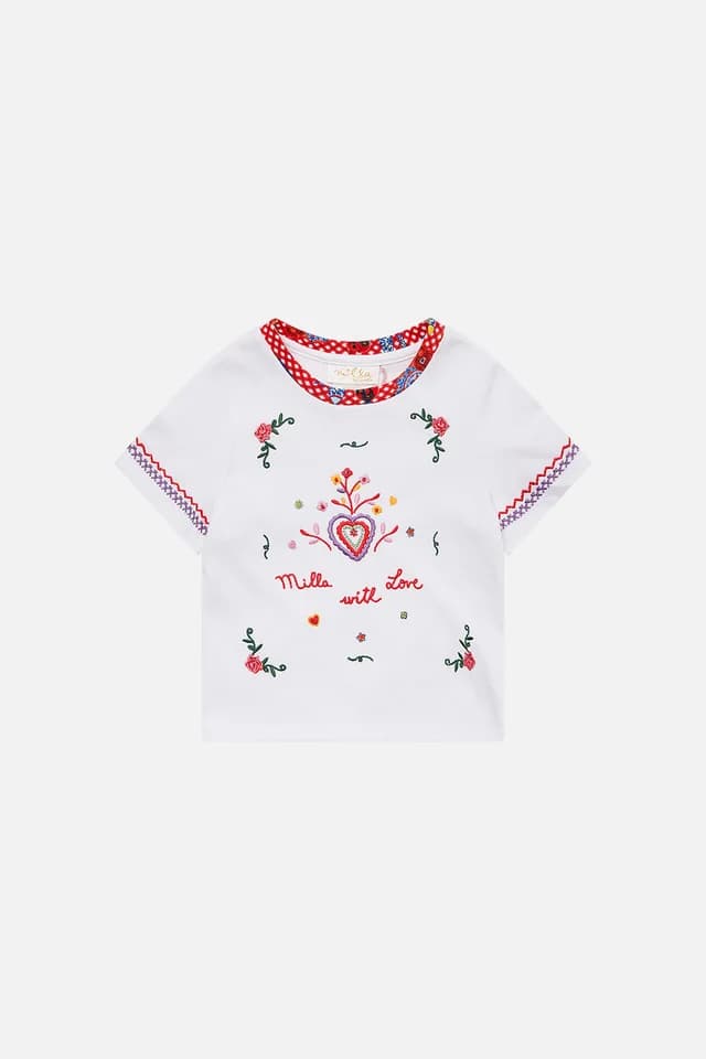 Camilla eBoutique BABIES SHORT SLEEVE TEE FAITH, LUCK & JUSTICE, image 1 of 1 from CAMILLA