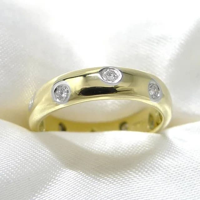 Tiffany & Co. Dots Ring 18K Yellow Gold Platinum Diamond in Yellow from The Reluxe, photo 1 of 1