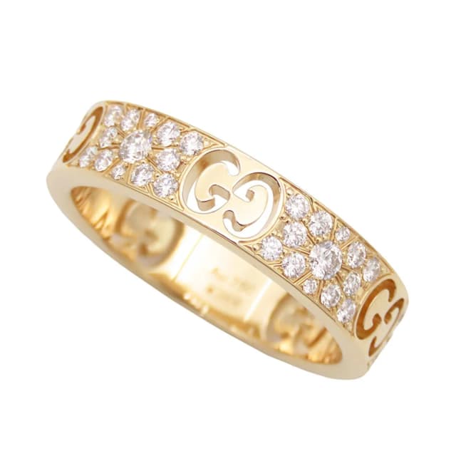 Gucci Icon Star Ring Yellow Gold 18K Diamond Pave in Yellow from The Reluxe, photo 1 of 1