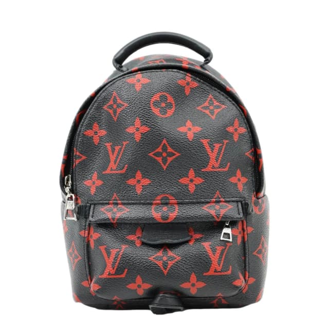 Louis Vuitton Palm Springs Mini Monogram Infrarouge Canvas Backpack Bag Black in Black Canvas from Dallas Designer Handbags, photo 1 of 1