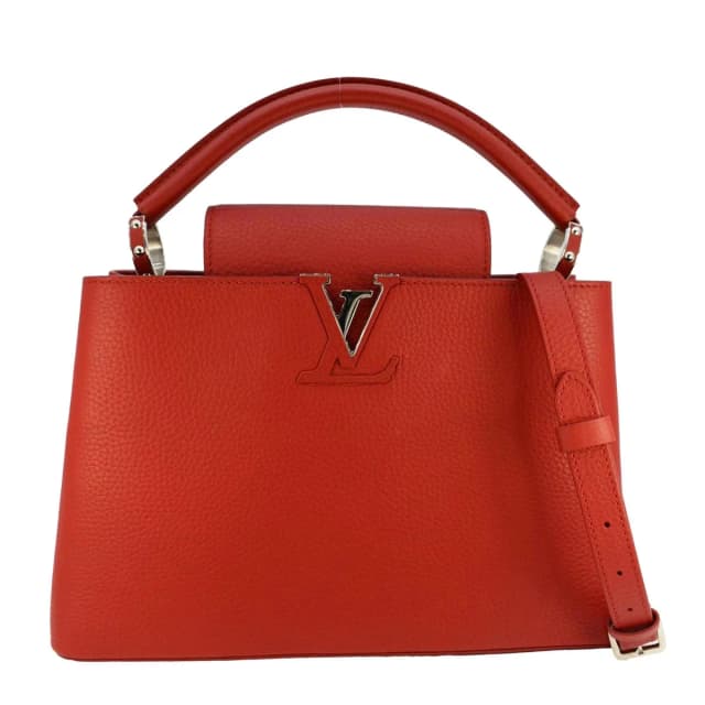 Louis Vuitton Capucines MM Taurillon Leather Satchel Bag Red in Red Leather from Dallas Designer Handbags, photo 1 of 1