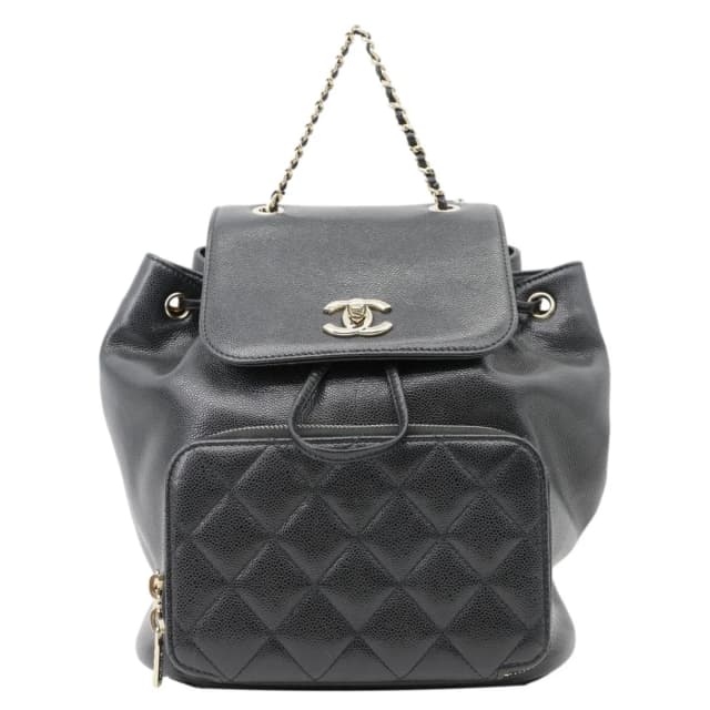 Chanel Business Affinity Caviar Quilted Backpack Black in Black Caviar leather from Dallas Designer Handbags, photo 1 of 1