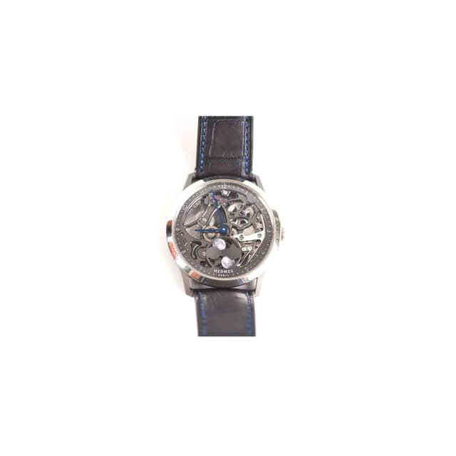 Slim D'Hermes Watch Squelette Lune 39.5MM Black in Black from The Purse Affair, photo 1 of 1