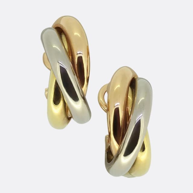 Cartier Tri-Colour Trinity Earrings from The Vintage Jeweller, photo 1 of 1