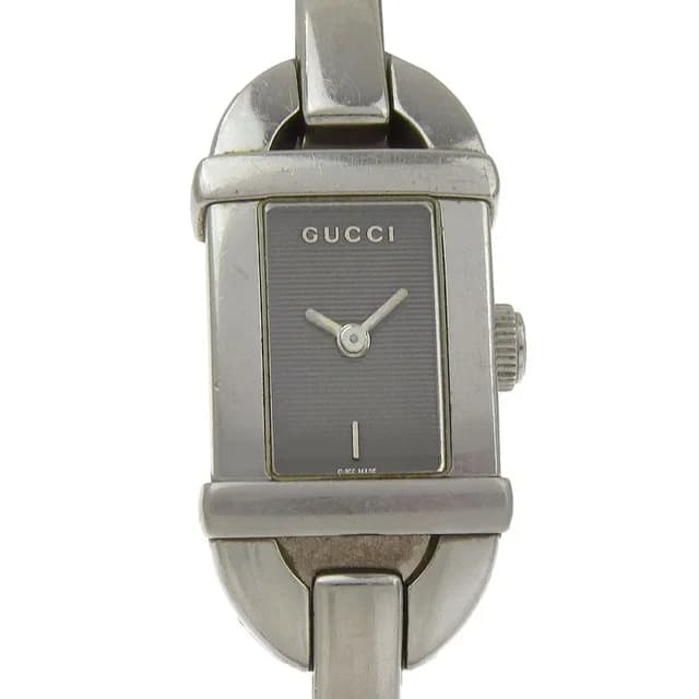 Gucci Stainless Steel Quartz Analog Display Black Dial Watch in Black from The Reluxe, photo 1 of 1