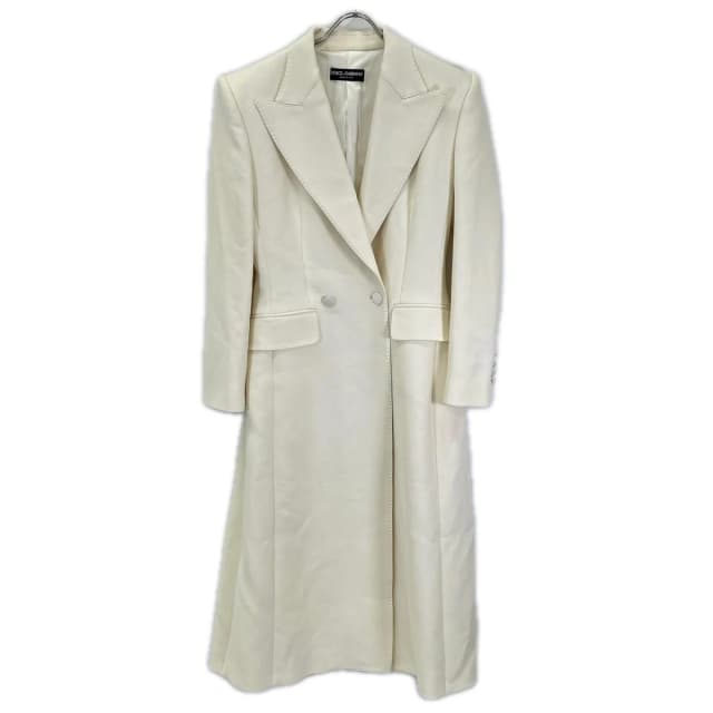 Dolce & Gabbana Natural White Coat 42 in White Wool from The Reluxe, photo 1 of 1