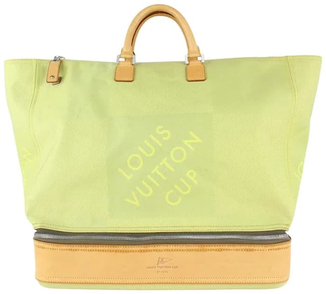 Louis Vuitton Lime Green Damier Geant Southern Cross Sac Sport in Green Canvas from Bagriculture, photo 1 of 1