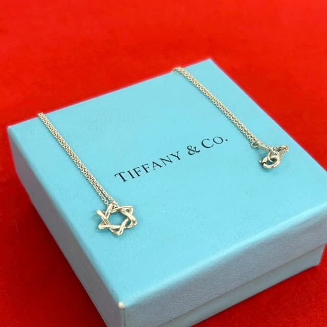 Tiffany & Co. Vintage Star of David Necklace 925 Sterling Silver Pendant in Silver from The Reluxe, photo 1 of 1