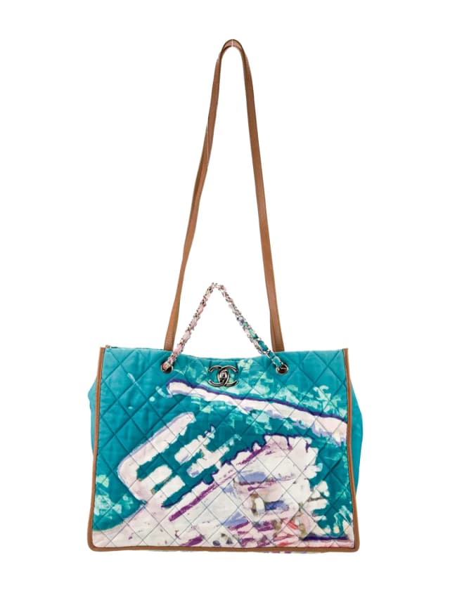 Chanel Tote Other bag in blue Canvas from The RealReal, photo 1 of 1