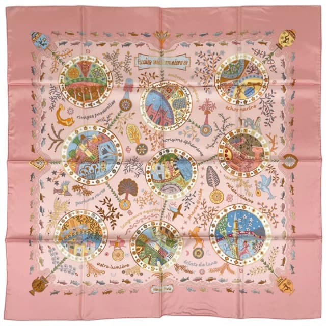 Hermès Carre 90 Escales Mediterraneennes Scarf Mediterranean Port Town Silk in Silk from The Reluxe, photo 1 of 1