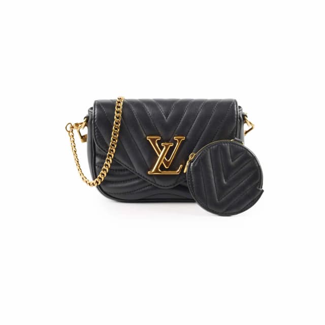 Louis Vuitton New Wave Multi-Pochette Black in Black Leather from The Purse Affair, photo 1 of 1