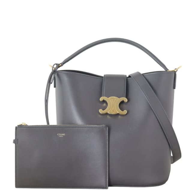 Celine Louise Triomphe Bucket Bag Medium in Calfskin from Luxe.It.Fwd, photo 1 of 1