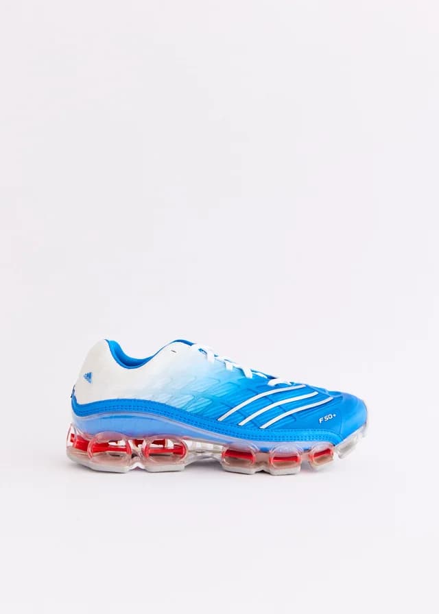 Adidas Megaride F50 'Blue Bird' Sneakers in BLUBIR/SILVMT/FTWWHT, image 1 of 1 from Incu
