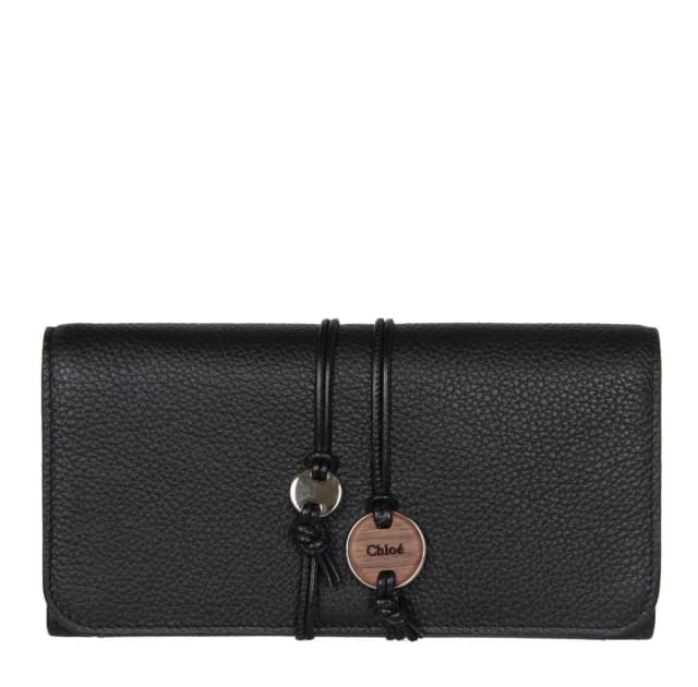 Chloé Malou Flap Long Wallet, Black, image 1 of 1 from Cultstatus