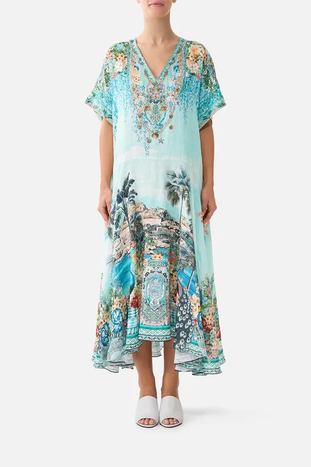 Camilla eBoutique V NECK KAFTAN WITH DROP WAIST BALEARIC BEBÉ, image 1 of 1 from CAMILLA