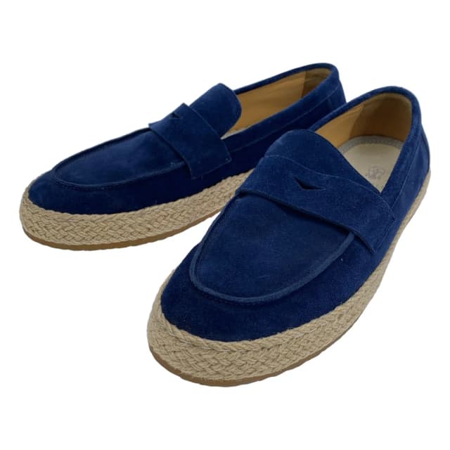 Brunello Cucinelli Espadrilles Suede Leather Slip on Loafers Navy in Navy Suede from The Reluxe, photo 1 of 1