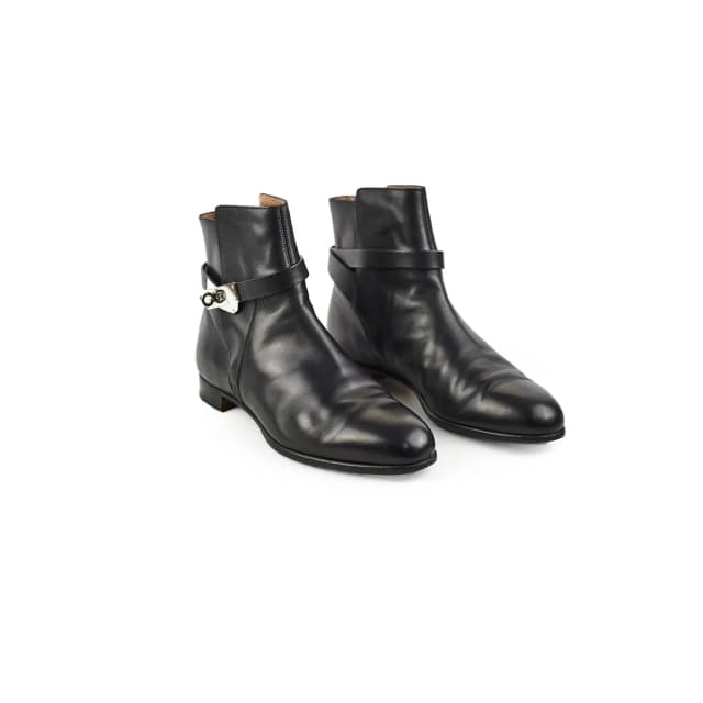 Hermès Neo Ankle Boots Size 40 Black in Black Leather from The Purse Affair, photo 1 of 1