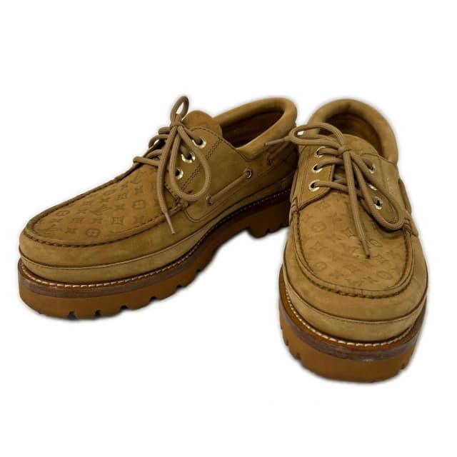 LV Ranger Line Monogram Bootshoes in Leather from The Reluxe, photo 1 of 1