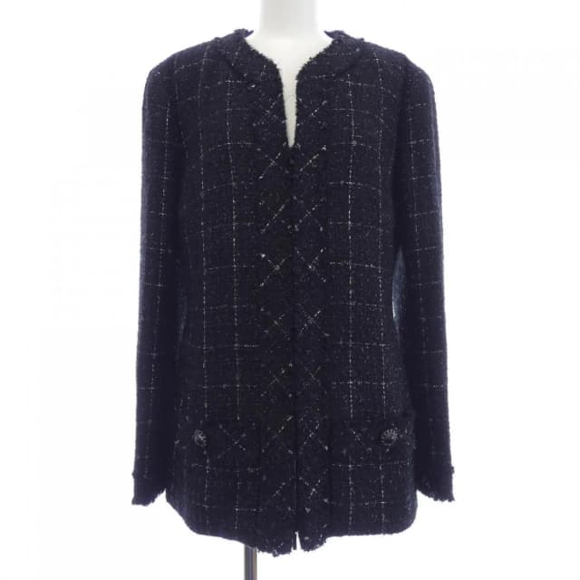 Chanel Collarless Jacket Black in Black from The Reluxe, photo 1 of 1