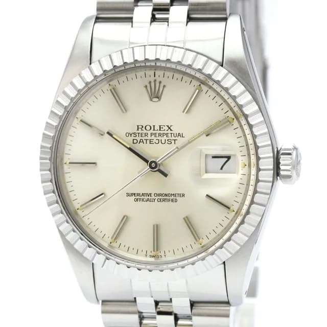 Rolex Datejust 18K White Gold Steel Automatic Mens Watch 16030 Polished in Silver from Elady, photo 1 of 1