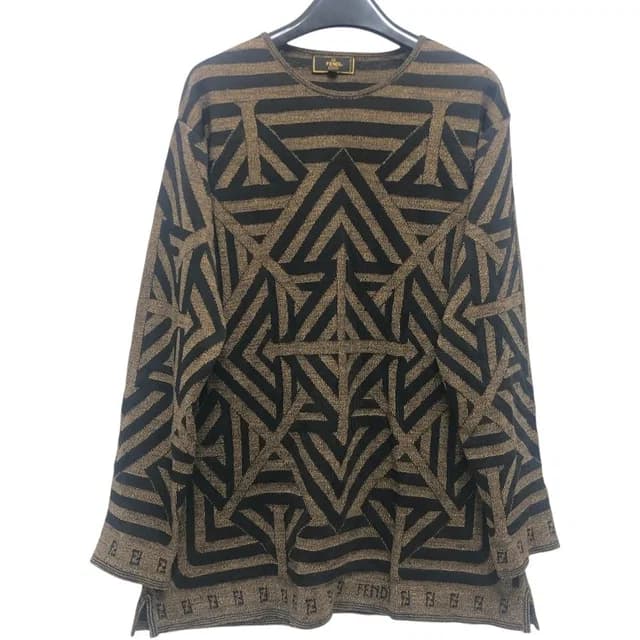 Fendi Sweater Pecan Pattern Viscose Brown in Brown from The Reluxe, photo 1 of 1