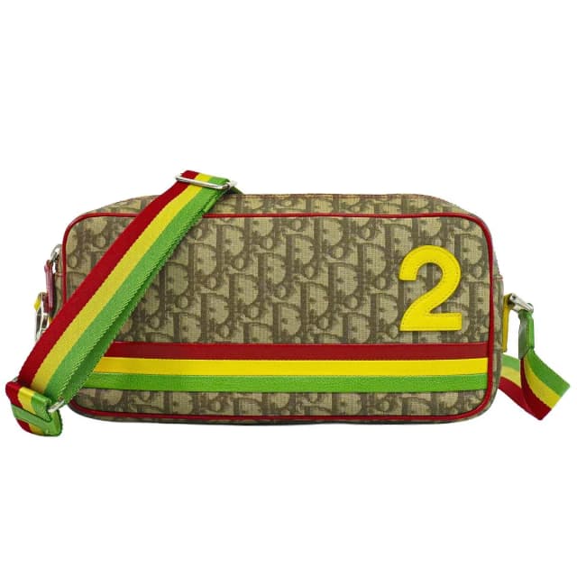 Dior Trotter Rasta Shoulder Bag Pochette Brown Multicolor in Brown Canvas from The Reluxe, photo 1 of 1