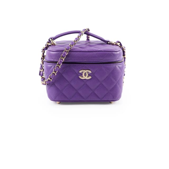 Chanel Vanity Purple Caviar Crossbody in Purple Caviar leather from The Purse Affair, photo 1 of 1