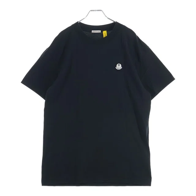 Moncler Genius Palm Angels SS T-Shirt Logo Patch Crew Neck Short Sleeve Black in Black from The Reluxe, photo 1 of 1