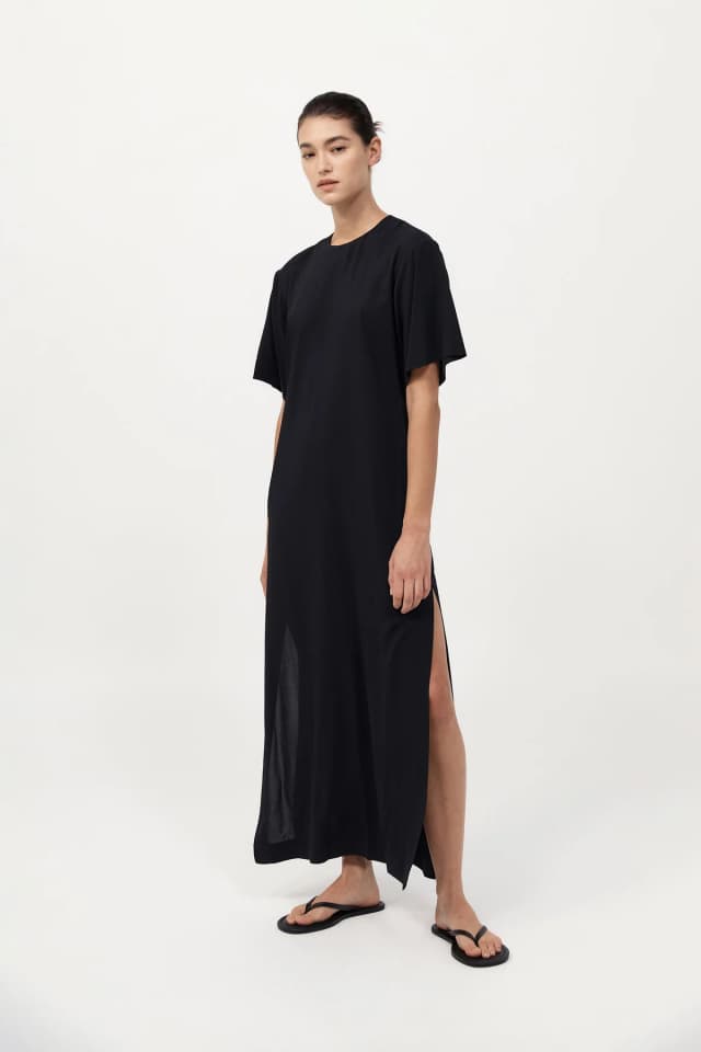 St Agni Relaxed Tee Dress - Black, image 1 of 1 from St. Agni