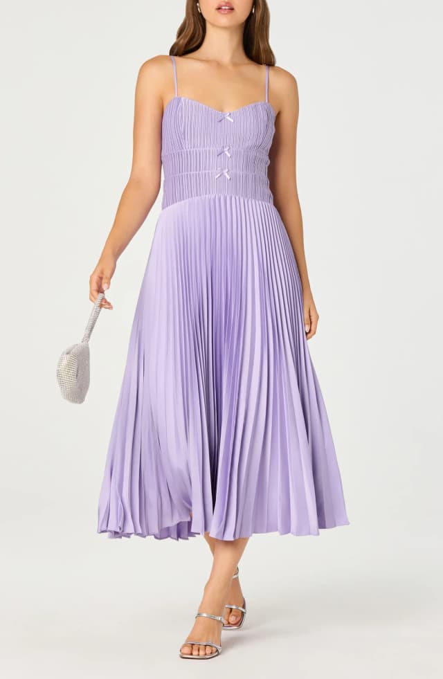 ASTR the Label Shionagh Pleated A-Line Dress, image 1 of 1 from Nordstrom Rack