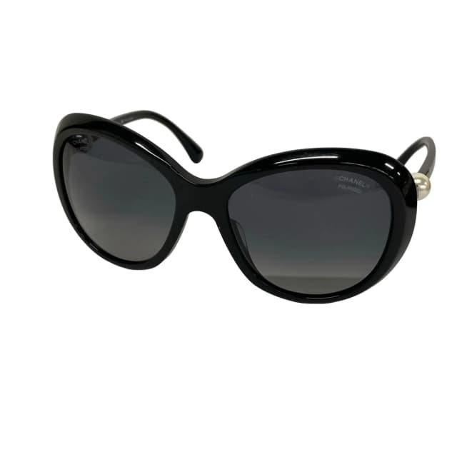 Chanel Sunglasses Dark Gray Black Pearl Eyewear in Black from The Reluxe, photo 1 of 1