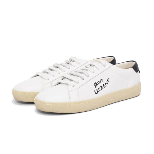 Saint Laurent Andy Sneakers 38.5 in White Leather from Blue Spinach, photo 1 of 1