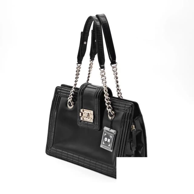 Chanel Boy Tote Bag Black in Black Leather from The Reluxe, photo 1 of 1